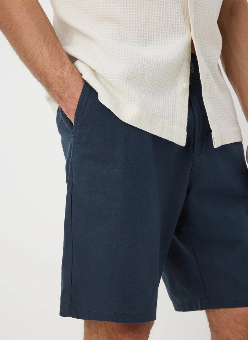 Matalan Navy Linen Chino Shorts