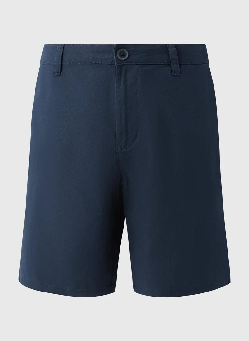 Matalan Navy Linen Chino Shorts