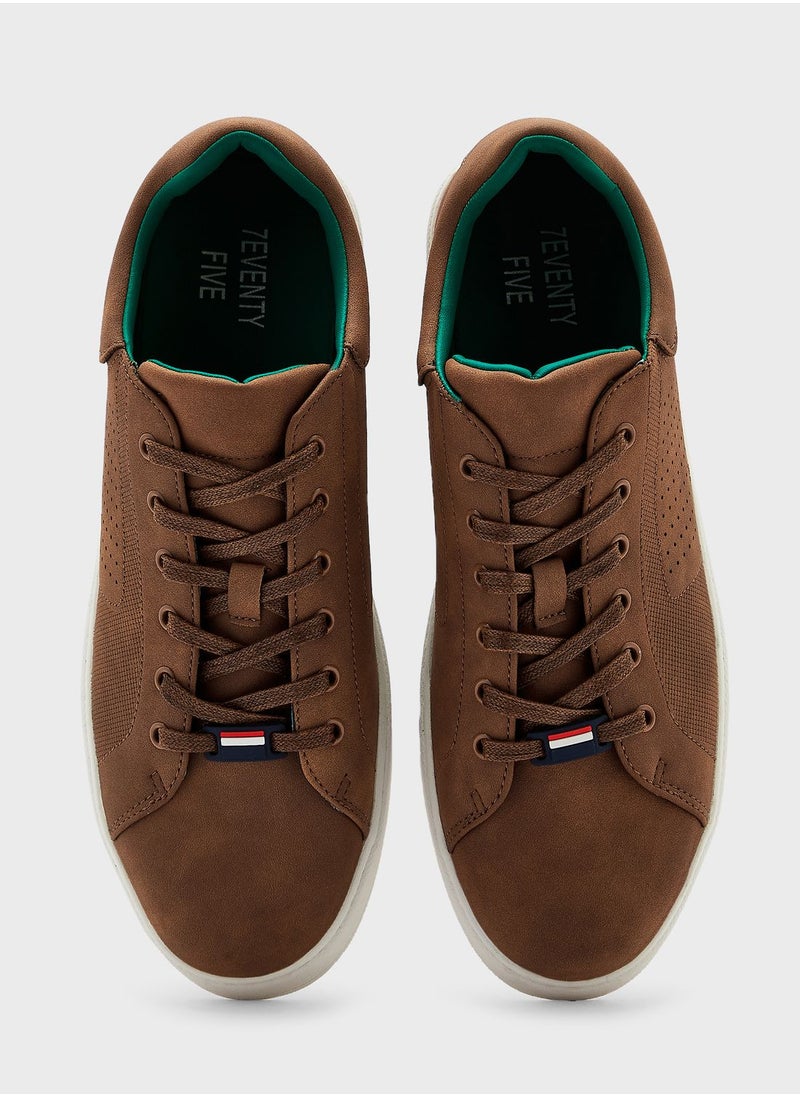 Seventy Five - Perforation Detail Casual Sneakers - Image 1