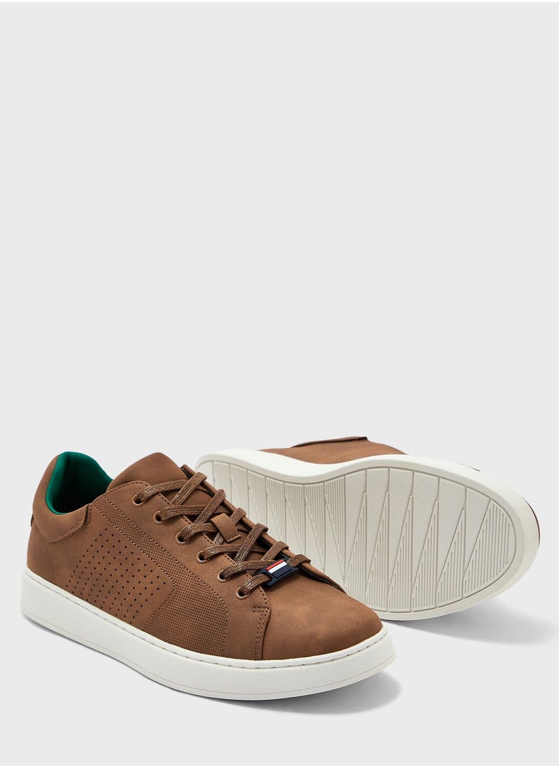 Seventy Five - Perforation Detail Casual Sneakers - Image 1