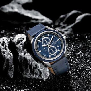 Leather Band Water Resistant Chronograph Wrist Watch - NF8075 - view 3