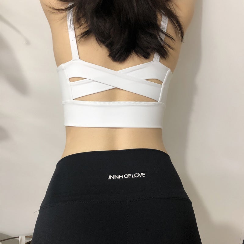 Yoga Sports Vest Women Breathable Quick-Dry Training Bra Black  - Image 2