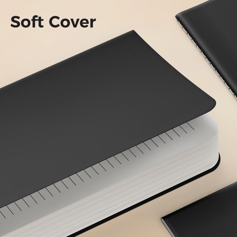 XYark 12 Pack College Ruled Notebook Journals Bulk, Lined Paper, 60 Page, 5.5x8.3 inch, A5, Travel Journal Set for Travelers, Students, Church, Office, Writing Diary Subject Notebooks Planner, Black - Image 5