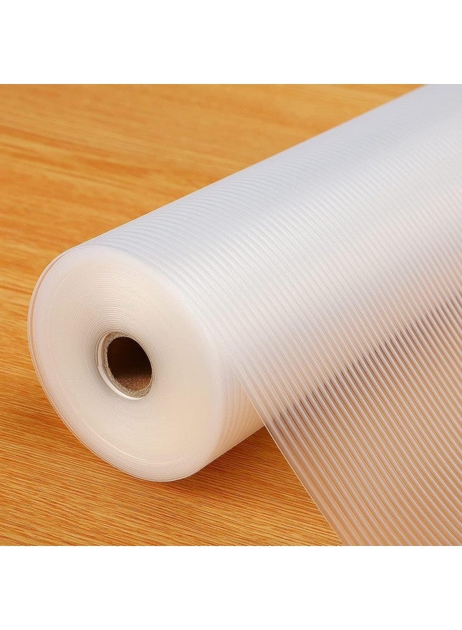 Ash & Roh Anti-Slip Solid Place Mat Waterproof EVA Liners for Kitchen Cabinets, Drawers, Tables - Food Grade, Textured, Washable, Multipurpose Shelf Mats (TRANSPRENT, 45 x 100) - Image 1