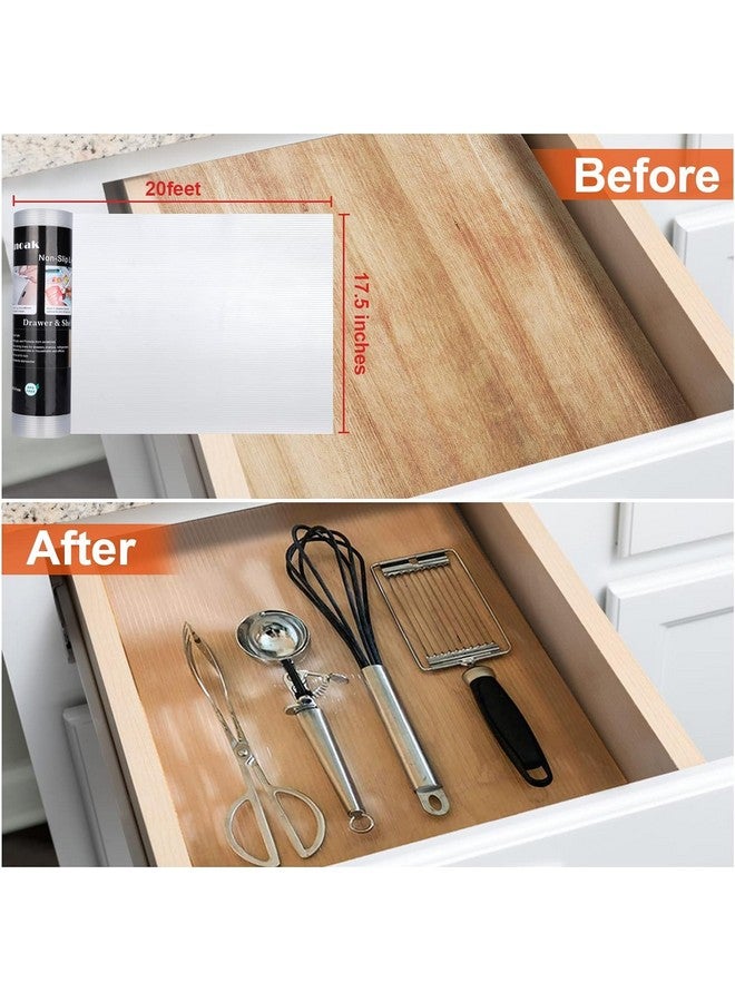 Ash & Roh Anti-Slip Solid Place Mat Waterproof EVA Liners for Kitchen Cabinets, Drawers, Tables - Food Grade, Textured, Washable, Multipurpose Shelf Mats (TRANSPRENT, 45 x 100) - Image 5