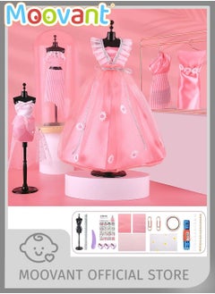 Fashion Designer Kit for Girls, DIY Craft & Art Design Tool Set for Kids, British Princess Dress Sewing Kit
