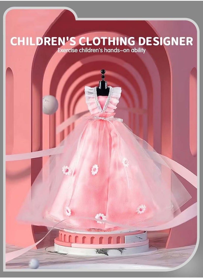 Moovant - Fashion Designer Kit for Girls, DIY Craft & Art Design Tool Set for Kids, British Princess Dress Sewing Kit - Image 1