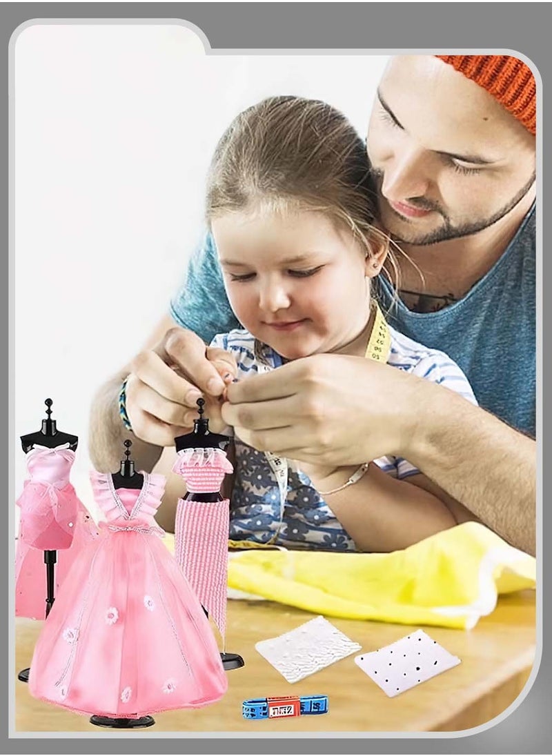 Moovant - Fashion Designer Kit for Girls, DIY Craft & Art Design Tool Set for Kids, British Princess Dress Sewing Kit - Image 1