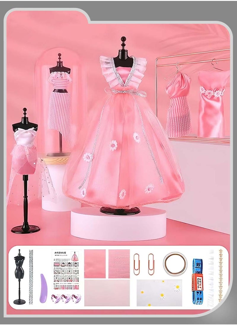 Moovant - Fashion Designer Kit for Girls, DIY Craft & Art Design Tool Set for Kids, British Princess Dress Sewing Kit - Image 1