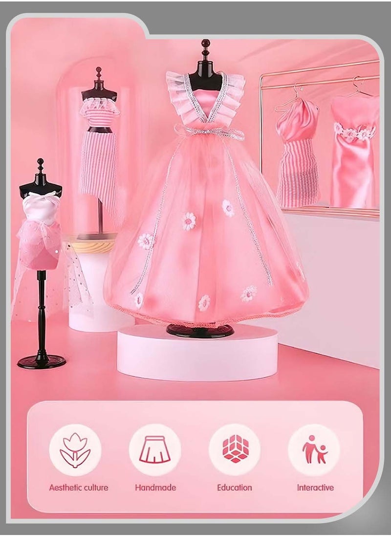 Moovant - Fashion Designer Kit for Girls, DIY Craft & Art Design Tool Set for Kids, British Princess Dress Sewing Kit - Image 1
