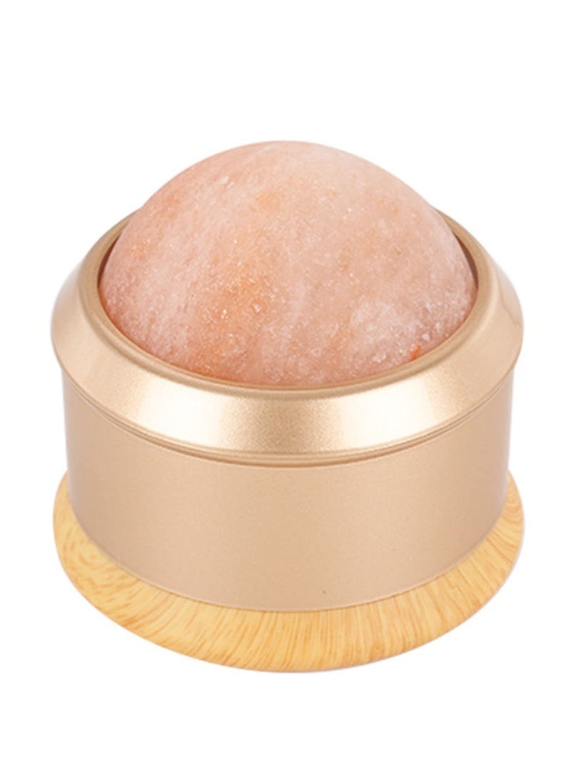Generic Massage Roller Ball, Himalayan Salt Ball Hand Massage Tool Salt Ball Roller Natural Therapy Roller Relaxation Roller Ball Body Massage Roller Therapeutic Roller for Neck, Back, Arm Full Body Massage - Image 1