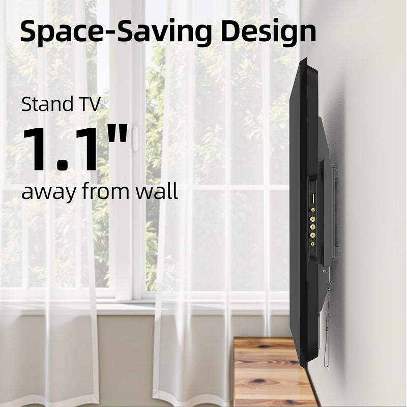 USX MOUNT TV Wall Mount,Low Profile TV Mount for Most 42-90 Inch Flat Screen Televisions,Max VESA 600x400mm Fixed Wall Mount Bracket Holds up to 132 lbs,Fits 16"/18"/24" Studs - Image 2