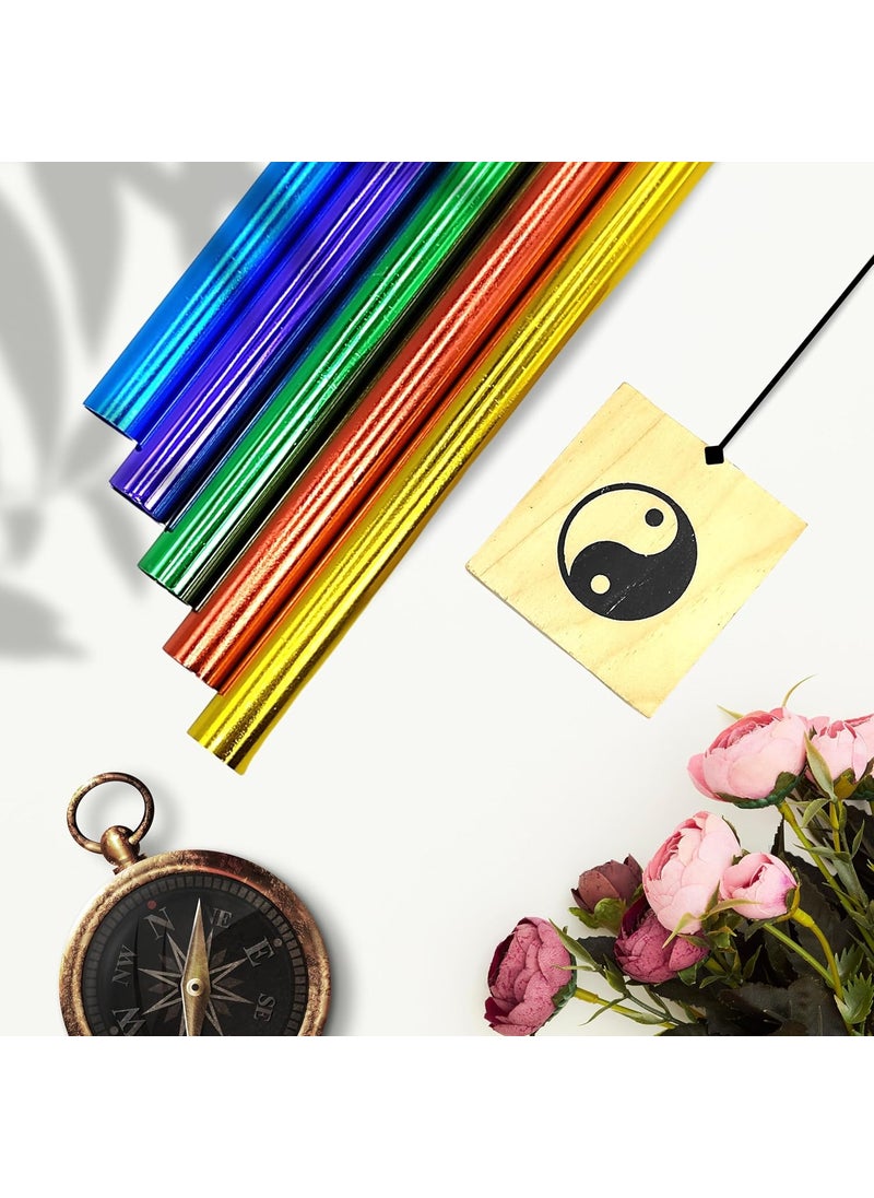 Plus Value Plus Value Wind Chime for Home Decoration Positive Energy Windchimes Balcony Garden Bedroom Decor Good Sound Metal 5 Color Pipes  - Image 3