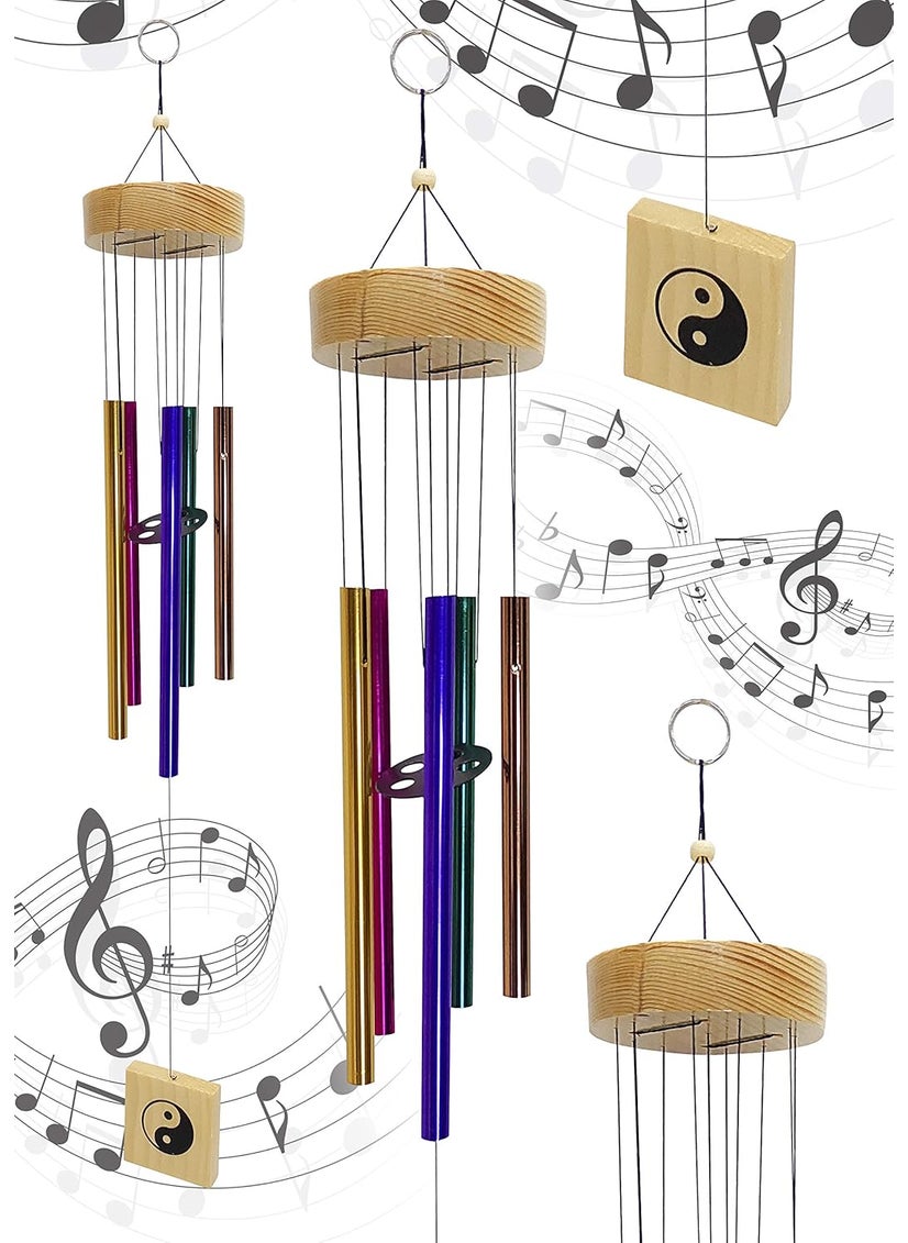 Plus Value Plus Value Wind Chime for Home Decoration Positive Energy Windchimes Balcony Garden Bedroom Decor Good Sound Metal 5 Color Pipes  - Image 1