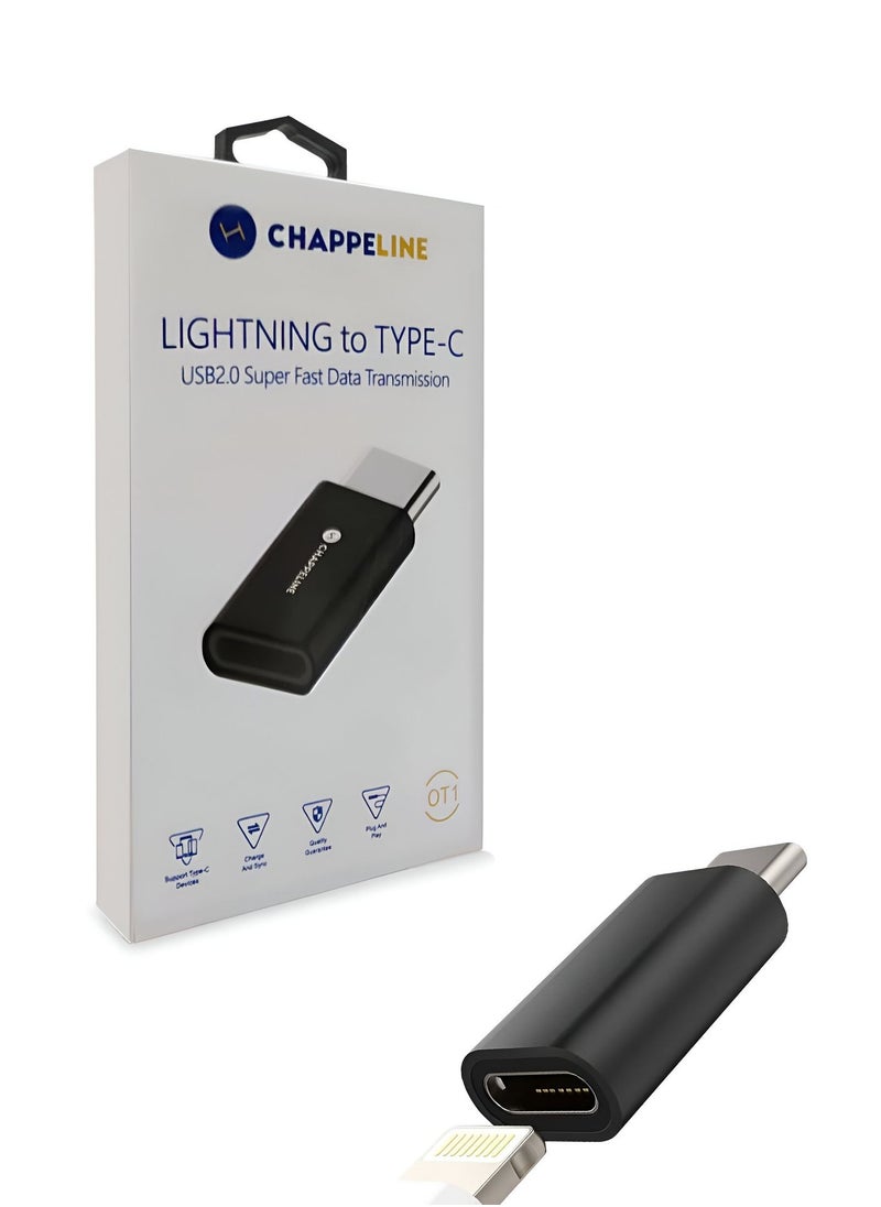 CHAPPELINE - CHAPPELINE OT1 Lightning to Type-C Super Fast Data Transmission - Black - Image 1