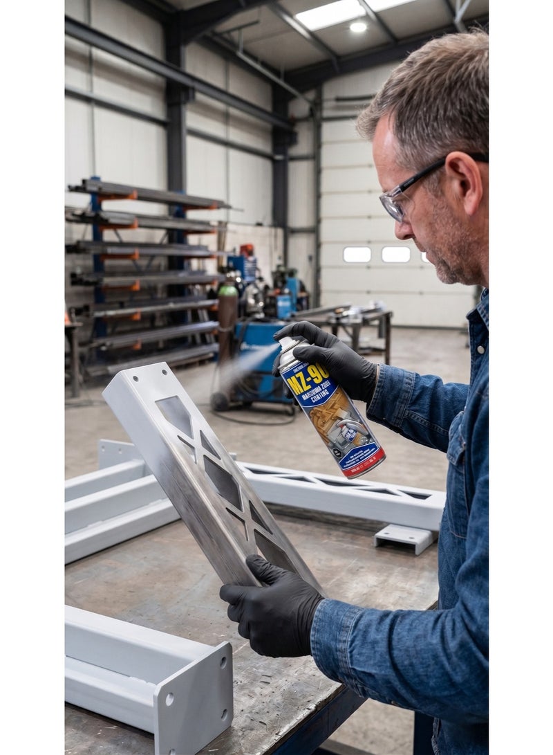 ®ACTION CAN MZ-90 Maximum Zinc Coating 500ML spray paint contains an enhanced zinc formula that provides a light gray matte finish with excellent rust protection - Image 2
