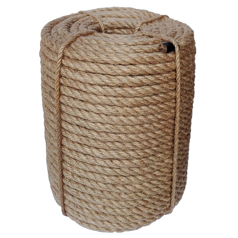 ILIKEEC Jute Rope 10mm 164 Feet 45lb Thick Garden Jute Twine String for DIY Cat Scratcher Gardening Bundling and Wall Hanging Craft Decorative Brown