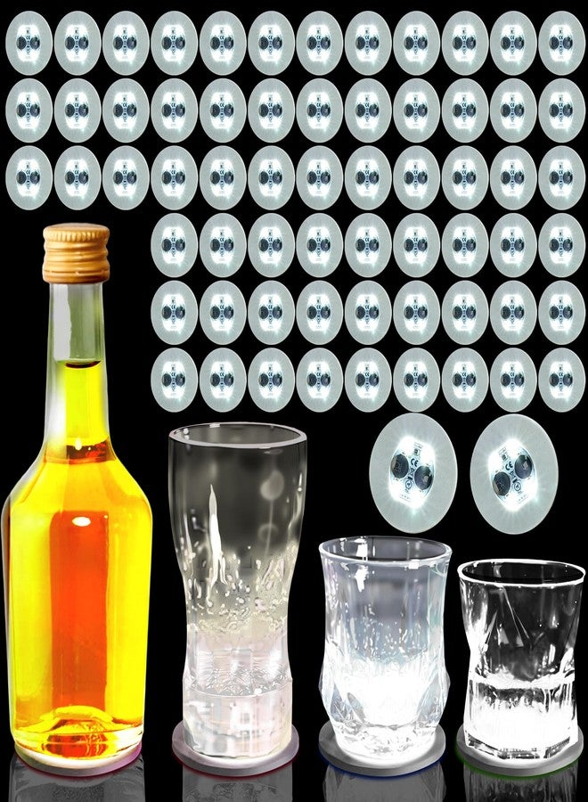Drayear 54 Pack LED Light Up Drink Coasters 2.5 Inch EVA Luminous Cup Coasters for Bar Parties Wedding Centerpieces Glow Drink Decorations (Color Style 2) - Image 1