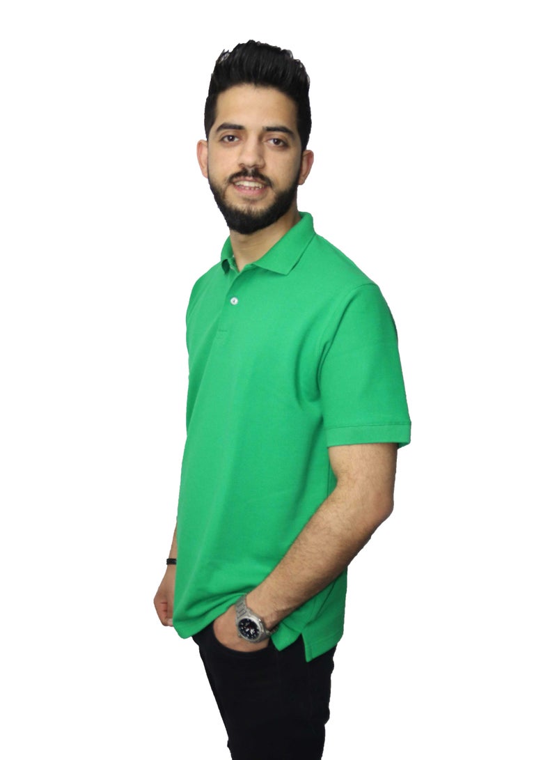 وان هاند تي شيرت بولو كاجوال قطن - أخضر - Image 2