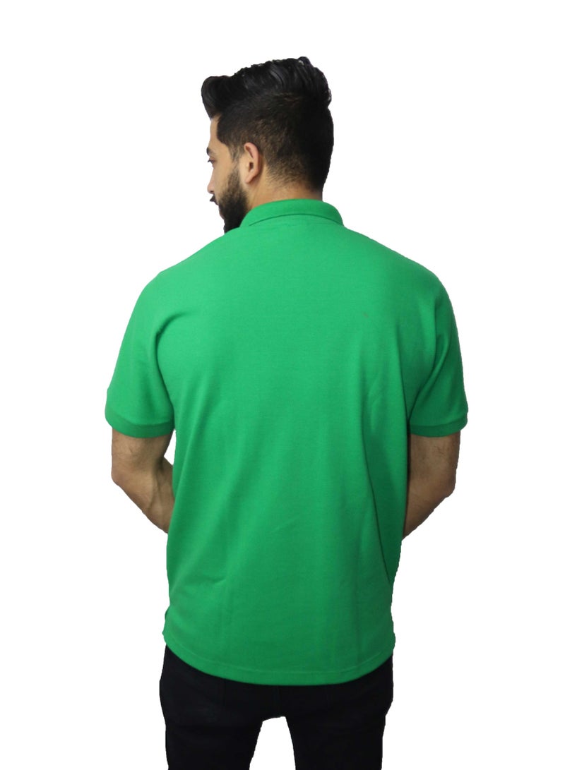 وان هاند تي شيرت بولو كاجوال قطن - أخضر - Image 3