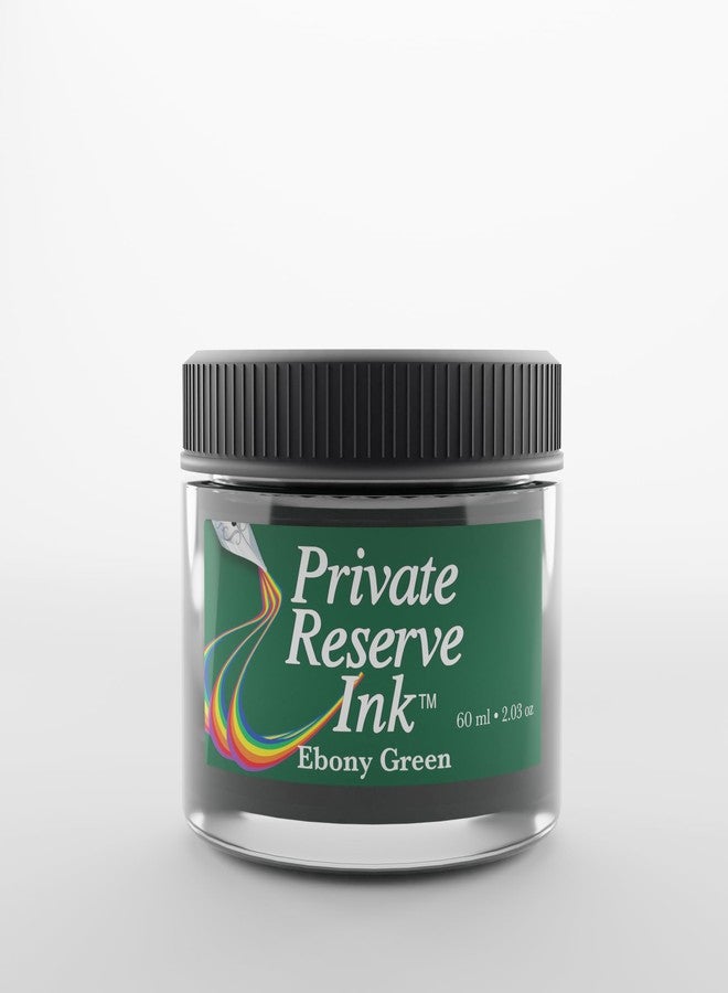 Private Reserve Ink Ebony Green - Premium 60ml Fountain Pen Ink Bottle | Deep, Sophisticated Green with Fast-Drying Formula | Archival Quality & pH-Balanced | Ideal for Elegant Writing & Art - Image 1