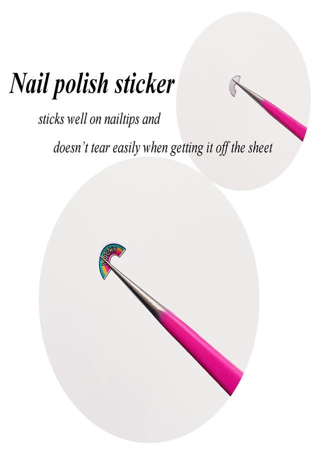 IHUKEIT Cute Nail Stickers for Kids Including Animals Flowers Cloud Star Heart and More Self Adhesive Fingernail Decal Stickers for Little Girls Women Nail Art Decoration Fun (Pack of 9) - Image 4