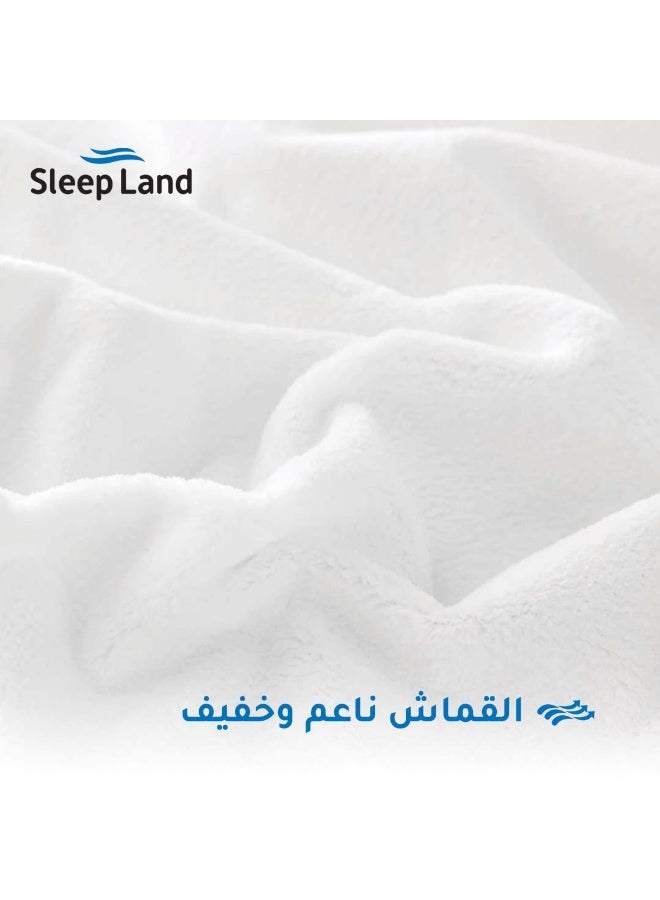 سليب لاند بكج ( لباد فندقي مقاس 200×120 سم ارتفاع 14 سم + طقم واقي مخدة + مفرش فندقي لون بيج مقاس 200×140سم ) - Image 5