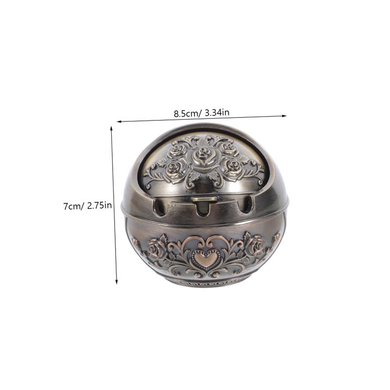 Portable Ashtray with Lid for Indoor Outdoor Use Round Ash Holder Home Decor - Image 3