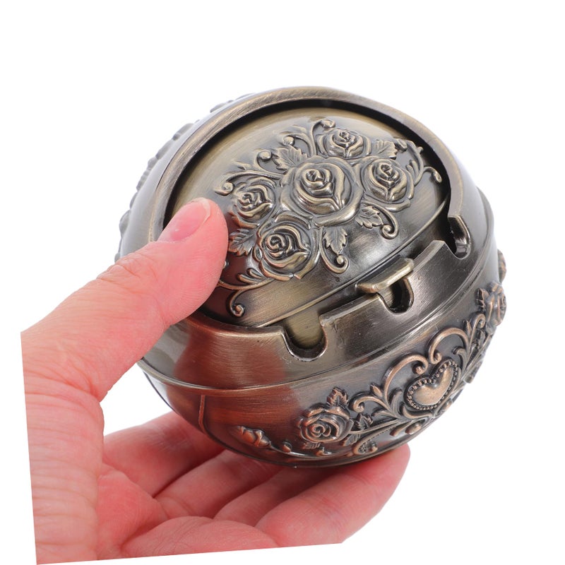 Portable Ashtray with Lid for Indoor Outdoor Use Round Ash Holder Home Decor - Image 5