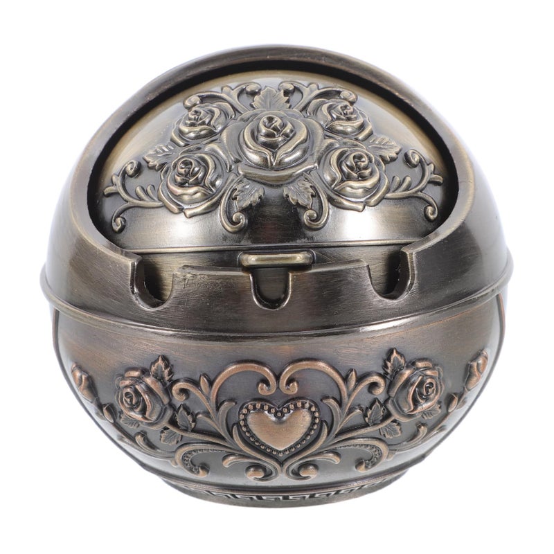 Portable Ashtray with Lid for Indoor Outdoor Use Round Ash Holder Home Decor - Image 2