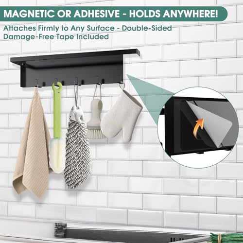POLRAI 4 Pack Magnetic Shelves for Washing Machine Magnetic Shelf for Fridge Powerful Magnetic Shelves with Double Sided Tape for Laundry Room Kitchen Bathroom Organization - Image 3