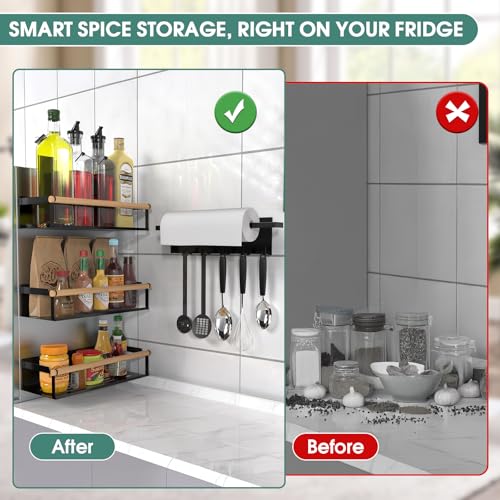 POLRAI 4 Pack Magnetic Shelves for Washing Machine Magnetic Shelf for Fridge Powerful Magnetic Shelves with Double Sided Tape for Laundry Room Kitchen Bathroom Organization - Image 5