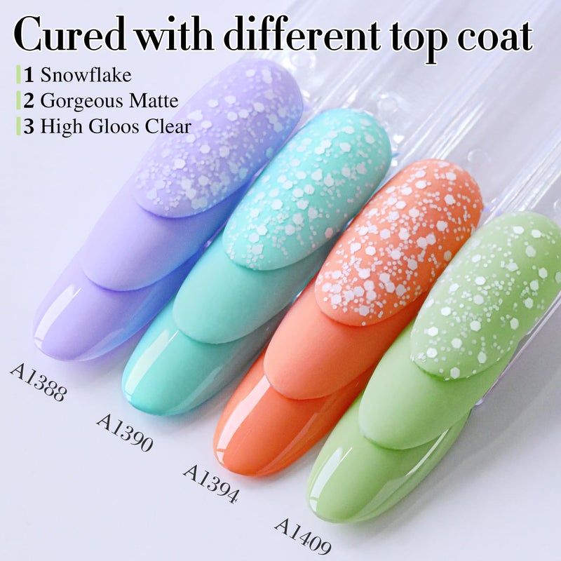 Double Rhythm 15ML Gel Nail Polish Pure Sheer Same Color Same Bottle Soak Off Gel Polish Art Manicure Salon DIY at Home for Women (Green-A1409) - Image 5