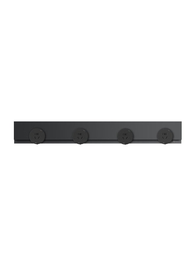 Bull Concealed Track Socket Ultra-thin Zero-gap Movable Wall-mounted Socket Wall-mounted Type Slot-free 75cm Track + 4 Five-hole Adapters Switch Gb7 Ink Cloud Grey - Image 5