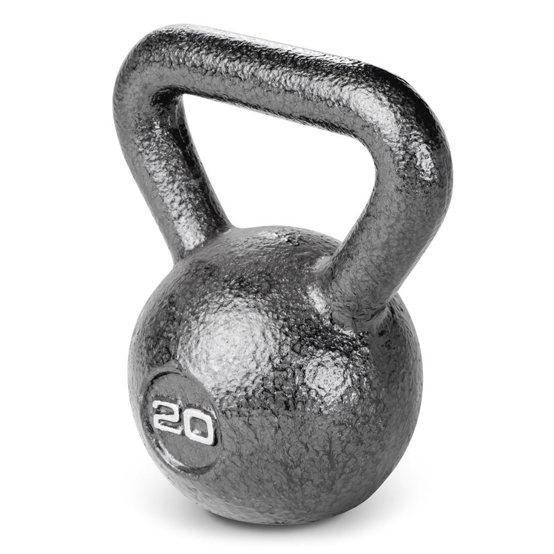 Marcy Hammertone Kettlebells, Ideal Workout Weights For Home Gym, Cast Iron, Black, 20lbs HKB-020 - Image 1