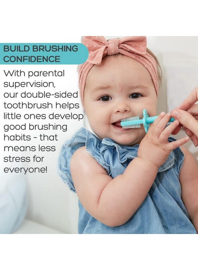 grabease Baby Finger Toothbrush Baby Bath Double Sided Toothbrush Baby Toothbrush Toddler Toothbrush, BPA-Free & Phthalate-Free for Baby & Toddler, 1 Pack, Blush - Image 3