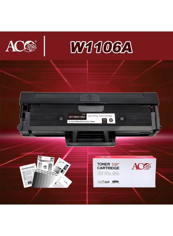 ACO 106A W1106A Toner Cartridge Compatible For HP Laser Jet 107a MFP 135a MFP 135w MFP 137fnw Printer Black Premium Office Consumble Printing 106 - Image 1