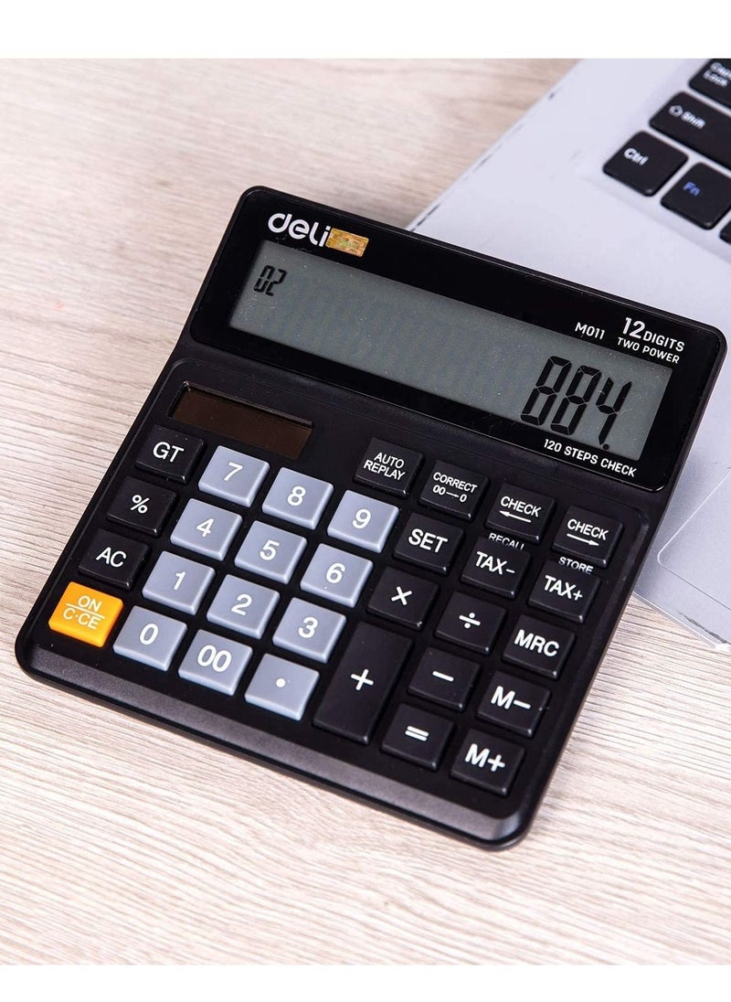 Deli 12-Digit Desktop Calculator With Dual Power And Tax Functions  - Image 2