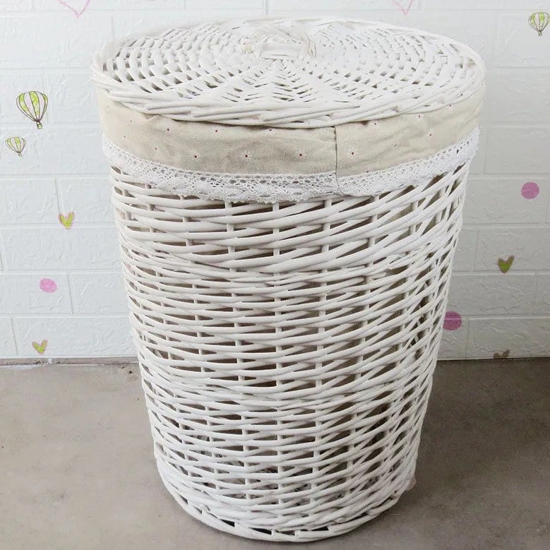 Y&D Dirty Clothes Basket Rattan Woven Laundry Hamper - Appliances-Laundry Baskets Category - Image 1
