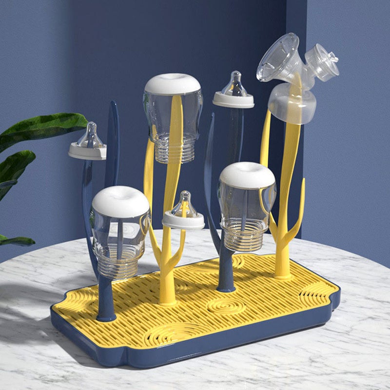 Baby Bottle Dryer Rack Bottle Drying Rack Bottle Drying Bracket with Drainer Tray - Image 5