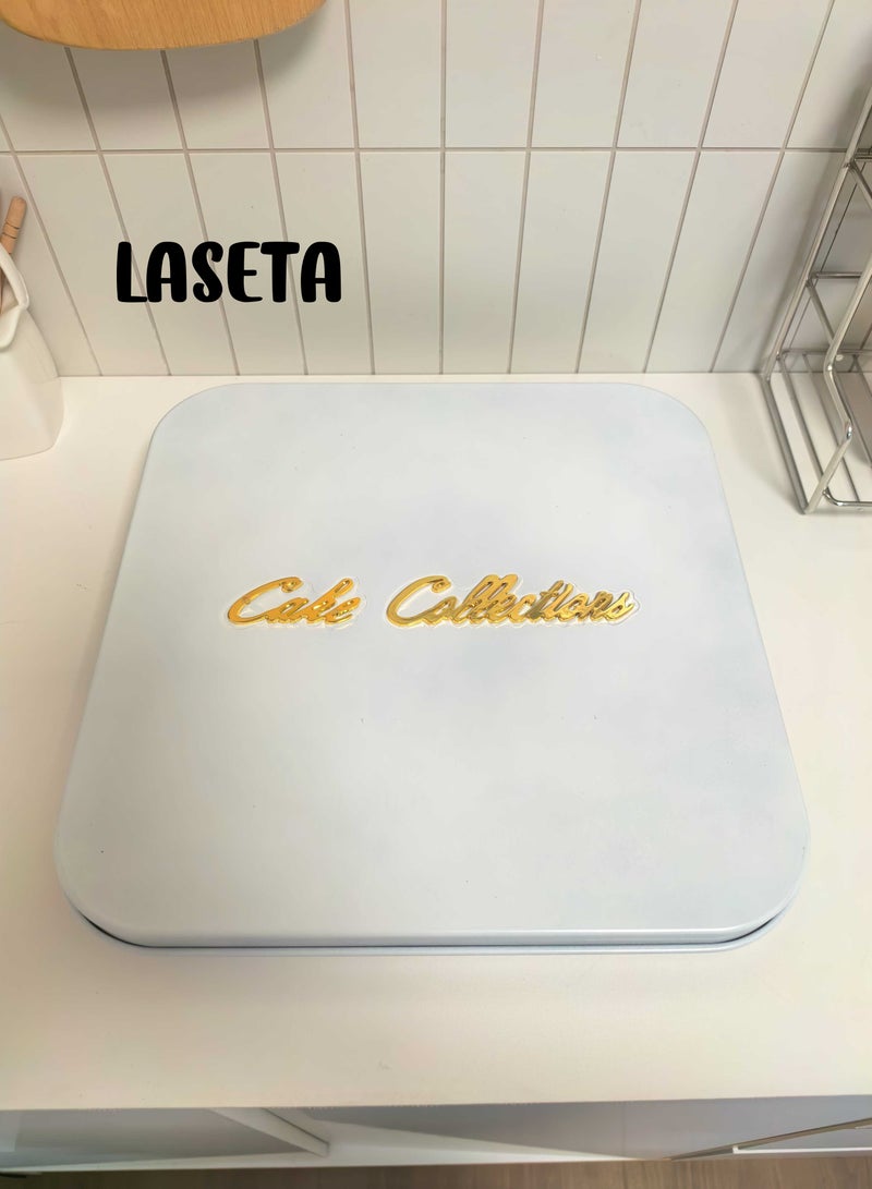 Laseta Square Baking Tray with Cutter - 35 CM(White)  - Image 1