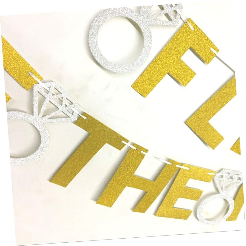 Gold Glitter Pull Flag Banner For Bachelorette Bachelor Party Decorations - Image 3