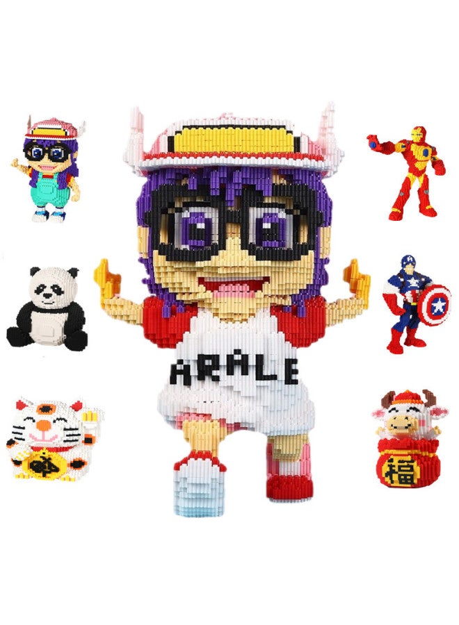 Yangspell Building Blocks Play Series Particle Building Blocks Creative Cartoon Adult High Difficulty Three-dimensional Puzzle Boys Gift Ornaments-Color:8092 Pink Skirt Coolomi  - Image 2