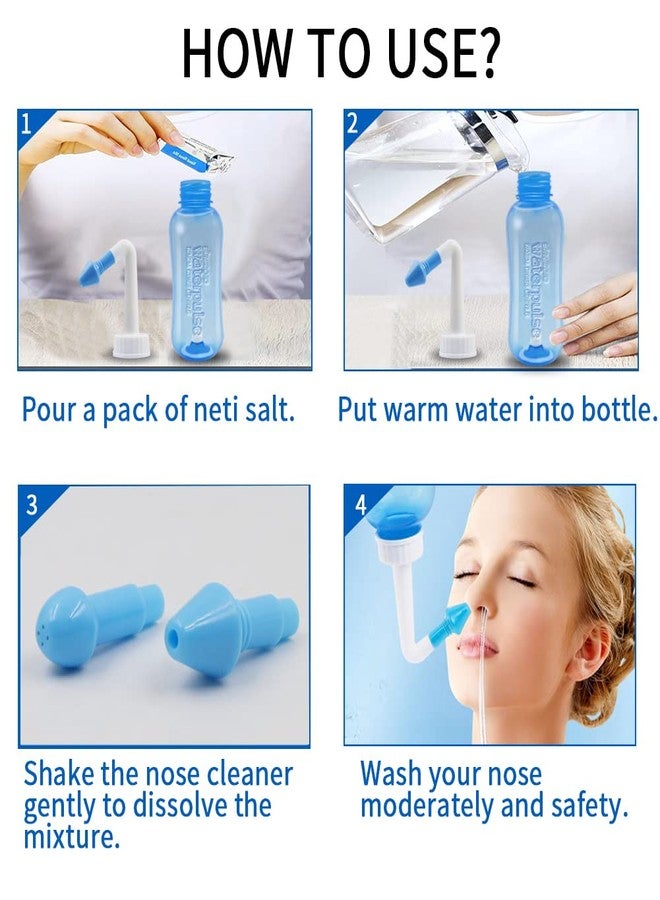 Abnaok Neti Pot Sinus Rinse Bottle，Abnaok Nose Wash Cleaner Pressure Rinse Nasal Irrigation for Adult & Kid BPA Free，Nasal Wash Kit for Home or Travel - Image 3