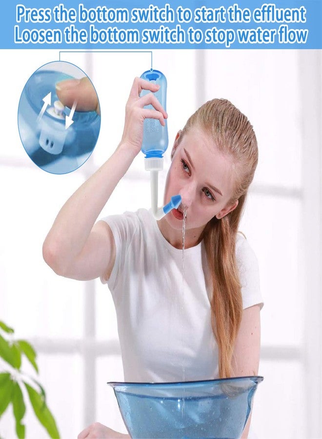 Abnaok Neti Pot Sinus Rinse Bottle，Abnaok Nose Wash Cleaner Pressure Rinse Nasal Irrigation for Adult & Kid BPA Free，Nasal Wash Kit for Home or Travel - Image 4