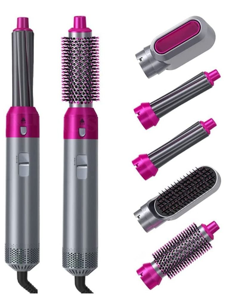 5 in 1 Hot Air Styler Electric Blow Dryer Comb Curling Wand Detachable Negative Ion Straightener Hair Brush - Image 5
