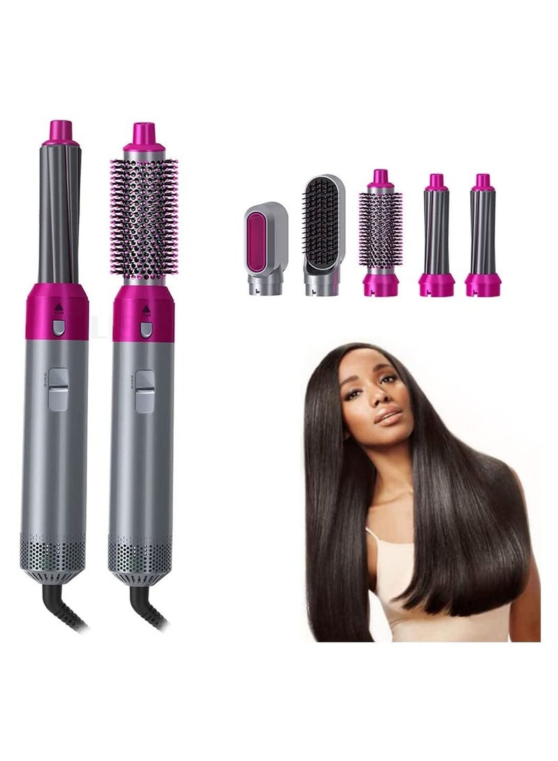 5 in 1 Hot Air Styler Electric Blow Dryer Comb Curling Wand Detachable Negative Ion Straightener Hair Brush - Image 2