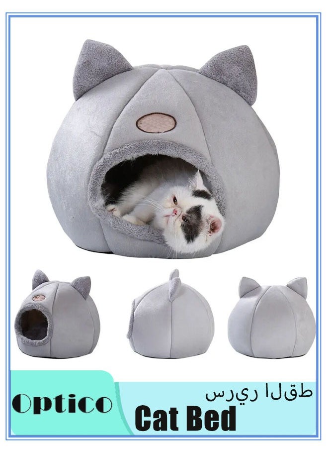 2-in-1 Warm Cat Bed Soft Comfortable Pet Nest Indoor Semi-Enclosed Pet Cat Dog Sleeping Tent House with Removable Washable Cushion, Comfortable Pet Sleeping Bed - pzsku/Z71F423FA8555262FAC3EZ/45/_/1718957243/0d793381-3cc8-48cb-83bb-25c80d5806b6