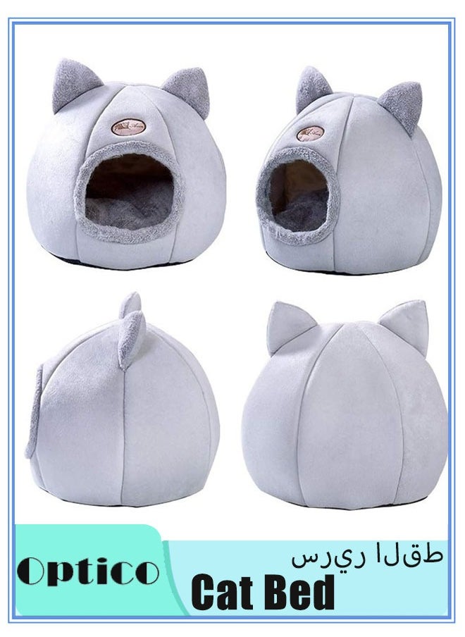 2-in-1 Warm Cat Bed Soft Comfortable Pet Nest Indoor Semi-Enclosed Pet Cat Dog Sleeping Tent House with Removable Washable Cushion, Comfortable Pet Sleeping Bed - pzsku/Z71F423FA8555262FAC3EZ/45/_/1718957271/7f4af182-8251-4e52-988a-66461c2ebb8e