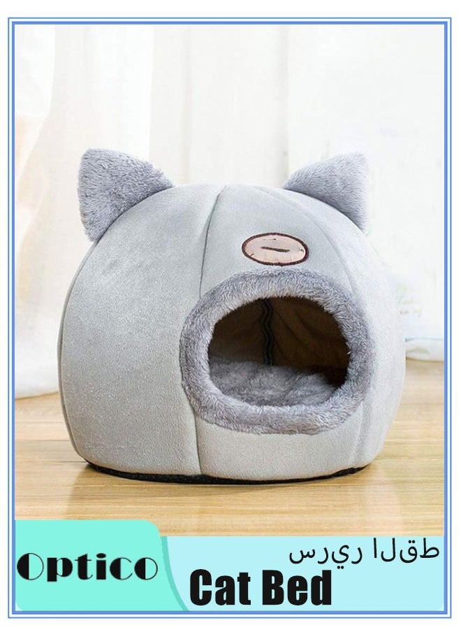 2-in-1 Warm Cat Bed Soft Comfortable Pet Nest Indoor Semi-Enclosed Pet Cat Dog Sleeping Tent House with Removable Washable Cushion, Comfortable Pet Sleeping Bed - pzsku/Z71F423FA8555262FAC3EZ/45/_/1718957322/8f2a4594-f18e-43d9-ad8a-11b9fea04f78